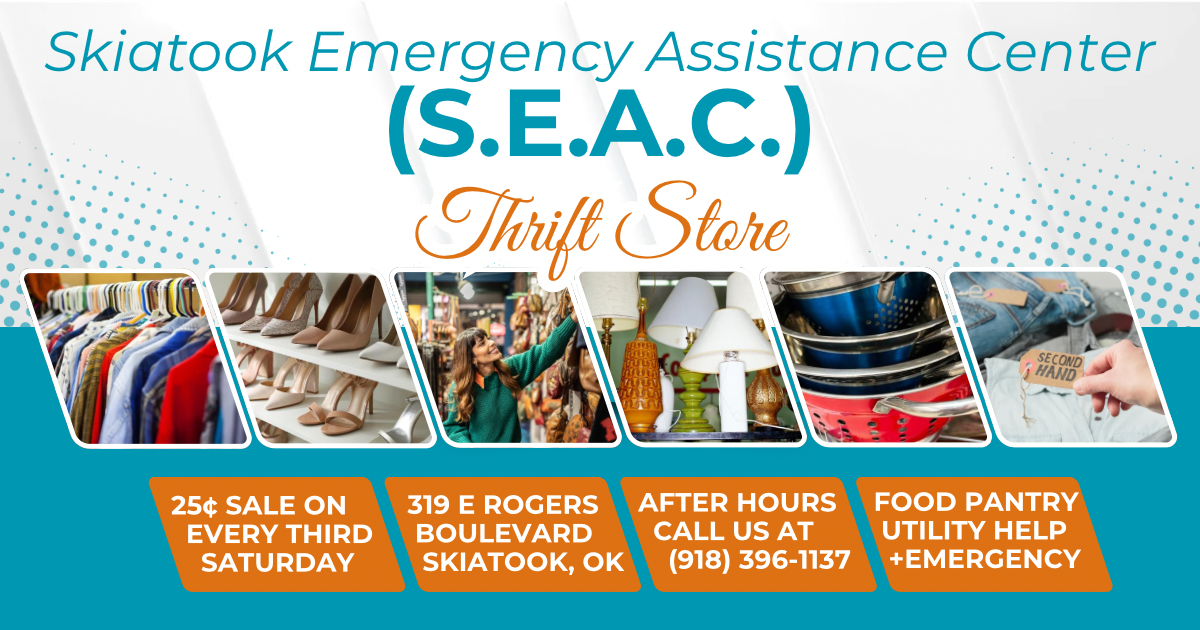 Thrift Store Skiatook OK | SEAC Resale Shop - Nonprofit Community Support